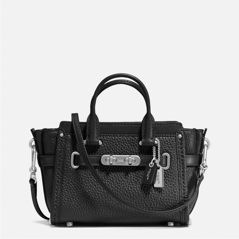 EUC Coach swagger 15 black mini crossbody bag